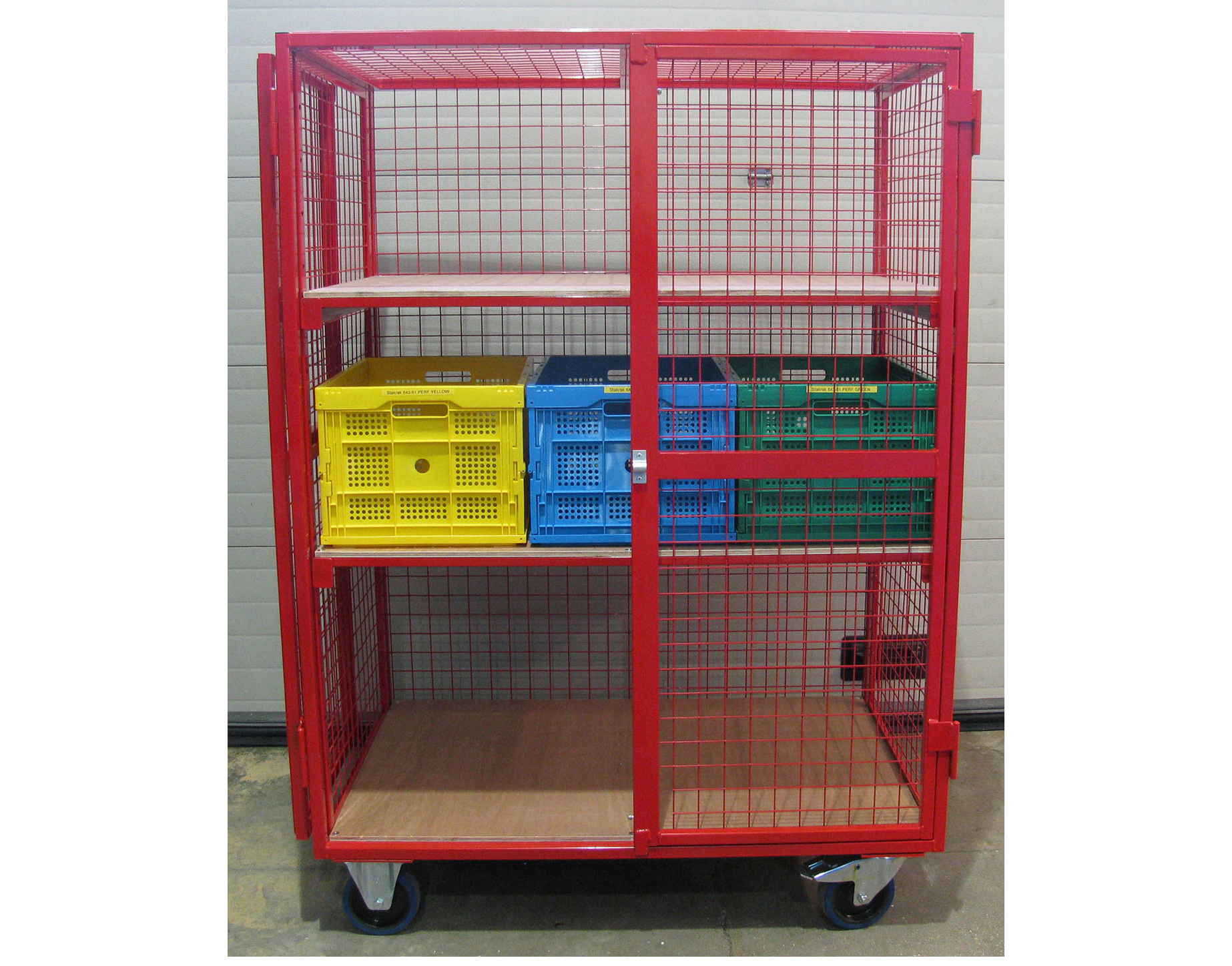 Stak-Red Mobile Mesh Security Cages With Adjustable Shelves Various Sizes  Available | Security Cages Direct